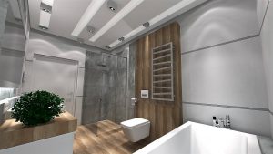 Projekty wnętrz Śląsk - łazienka Pawłowice 02